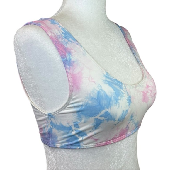 Frankies Bikinis - NWT, ‘Twenty Five’ Bikini Top, Funfetti Tie-Dye - Pink Large - Picture 8 of 11